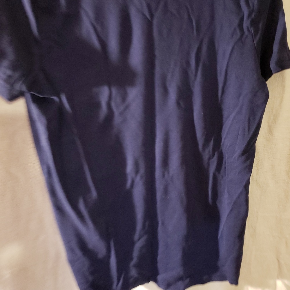 Blue pull over shirt